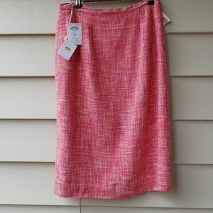 NWT TALBOTS Pure Woven Silk Pencil Skirt size 8